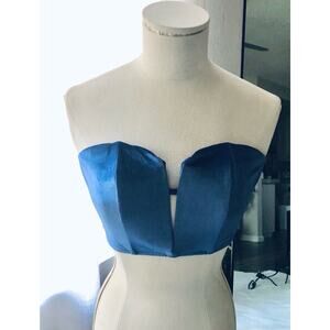 Victoria’s Secret Dream Angels Bustier/Velvet Corset Night Blue Size Med